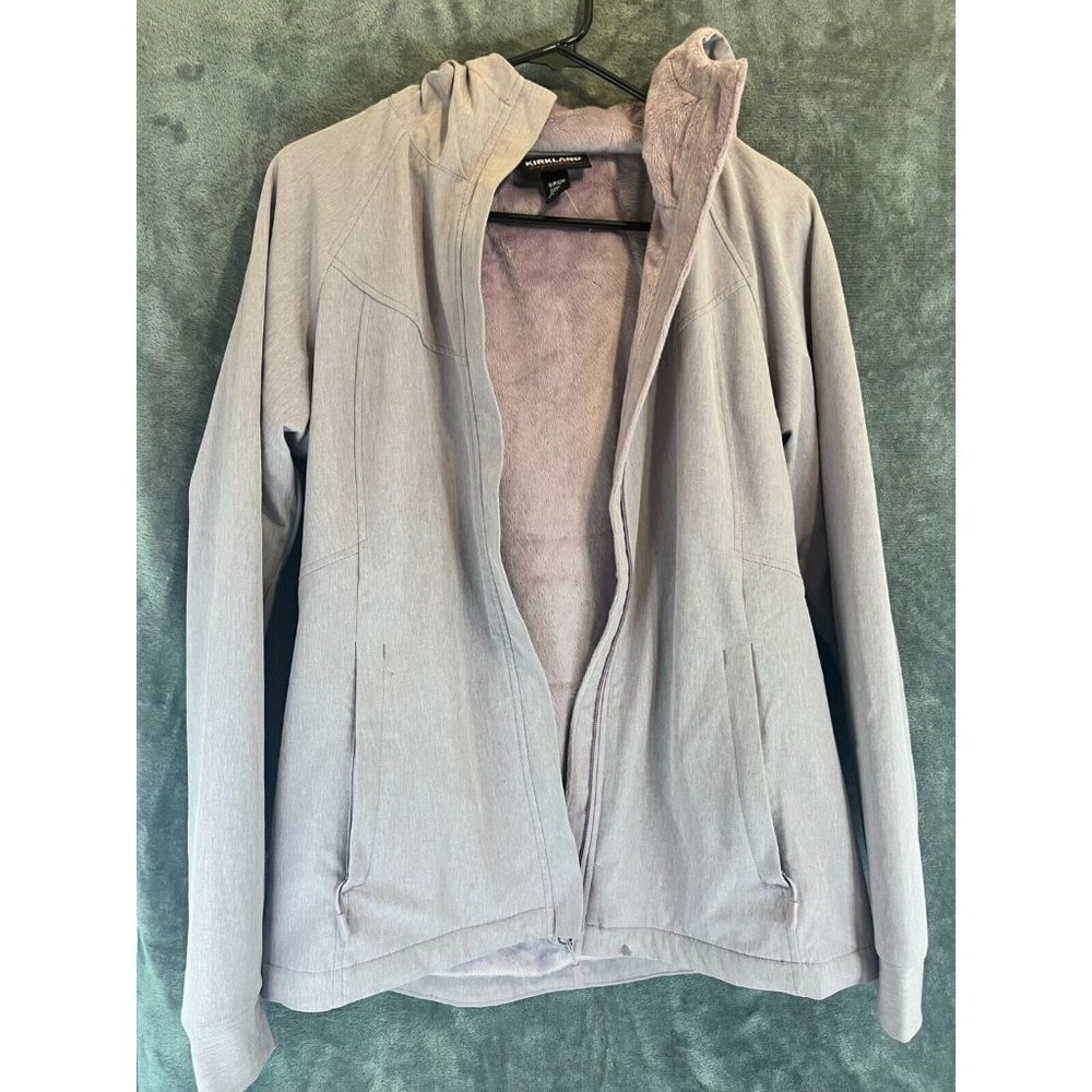 Kirkland Womens Lilac Winter Jacket Coat Zip-Up Hoodie Jacket Small